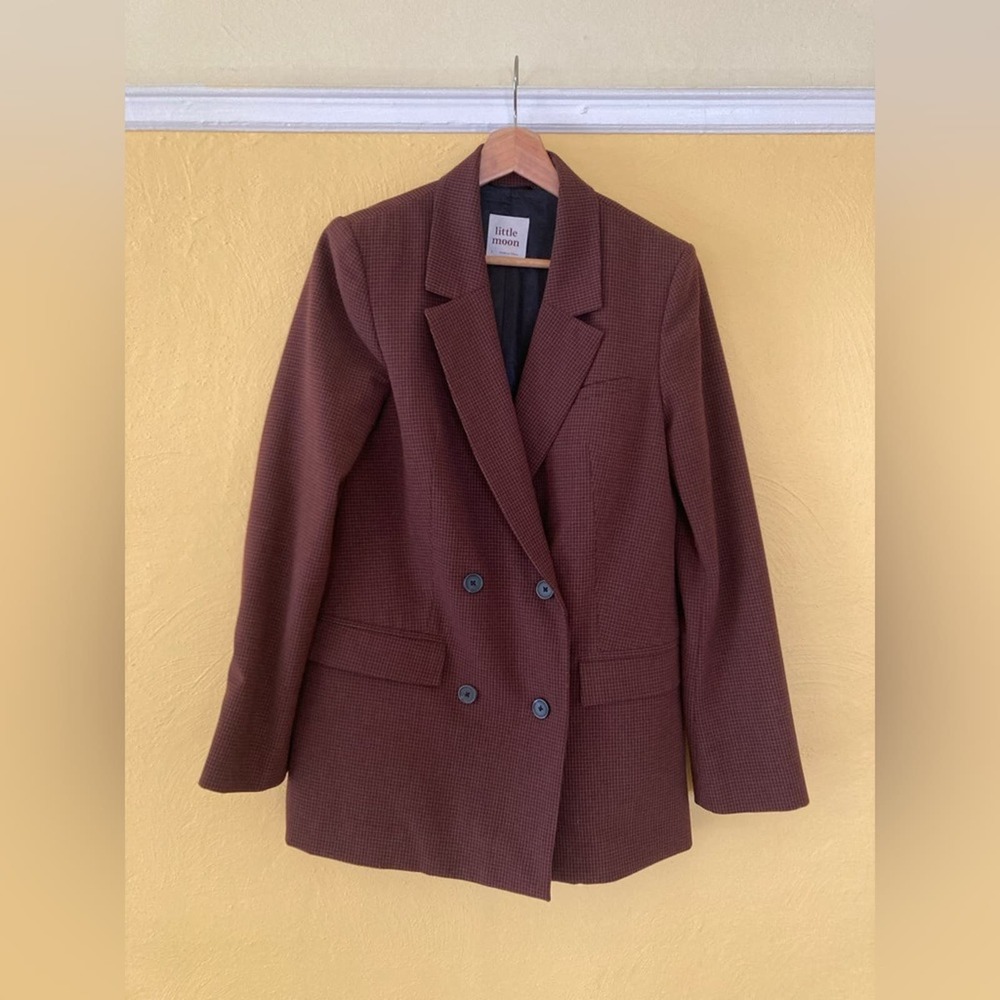 Oversized blazer | women’s small | maroon burgundy plaid